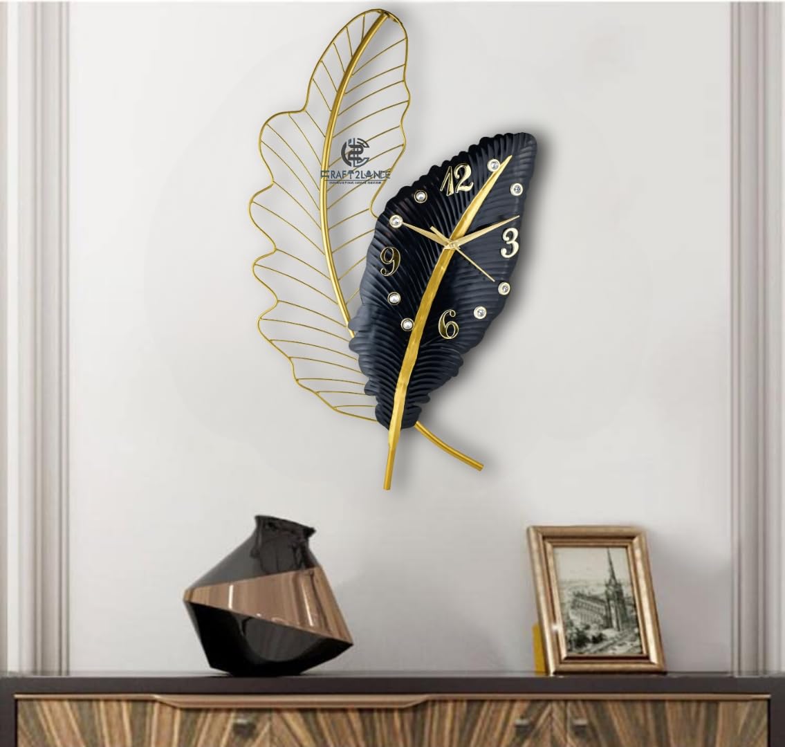 Artisans Alley Wall Clock Decor Art Sculpture for Home Office Living Room Bedroom Restaurant Cafe' (24 Inches/ 60 Cms)-image-43