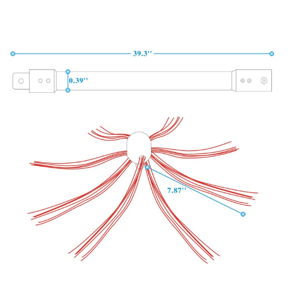 Kit Spazzole per la Pulizia Della Canna Fumaria, Trapano Elettrico Attrezzo di Pulizia per Spazzatura per Tubi del Camino con Aste Flessibili in Nylon Rinforzato, Scelta Multipla,8m