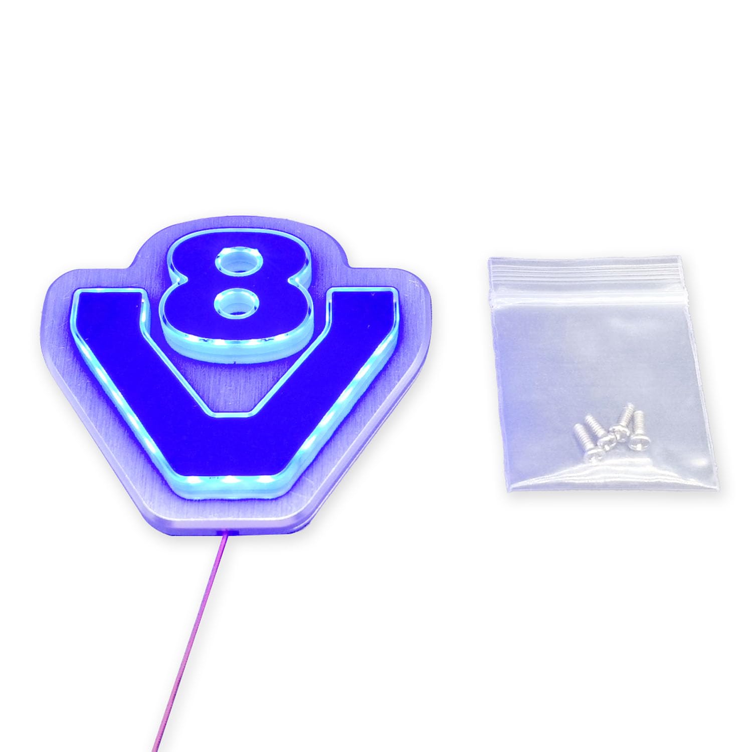 wheelfun Cabin 5V LED Light Box Metal V8 Logo Lamb for DIY for Tamiya 1/14 RC Tractor Truck Hydraulic Dumper 56371 R620 R470 770S Lorry Car