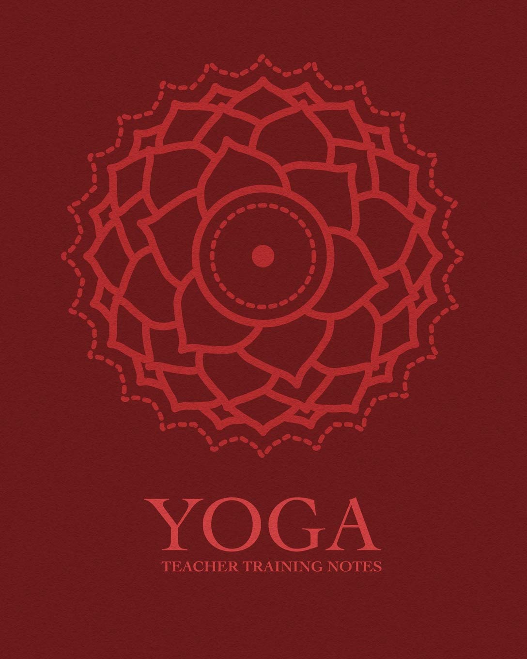 Yoga teacher training composition notebook/journal: College ruled with red large lotus cover