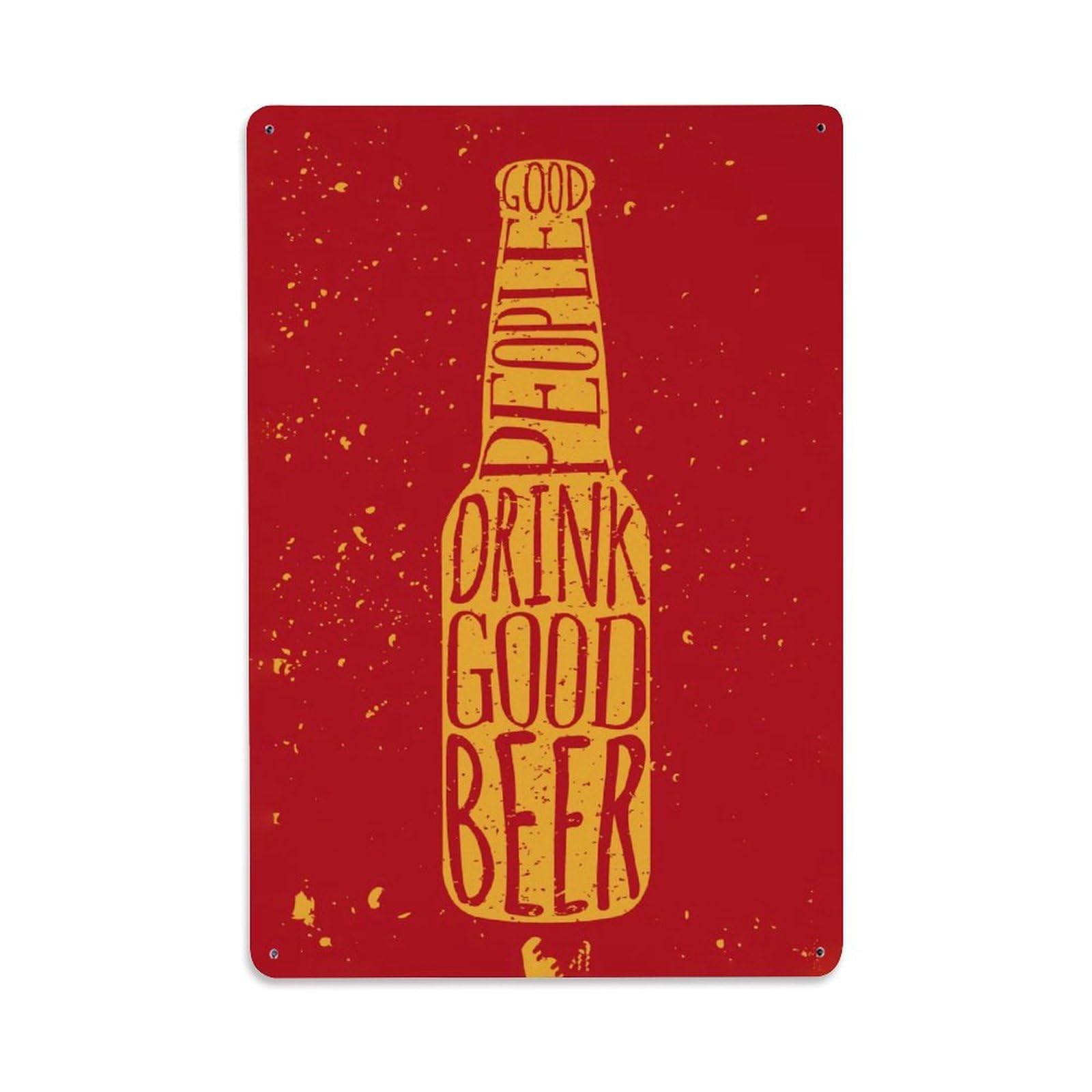 Beer Culture Classic Retro Vintage Good People Grink Heritage Metal Tin Sign Plaque Wall Decor for Cafe, Man Cave, Club Bar, Office, Home Garden Round Metal Poster 8x12Inch