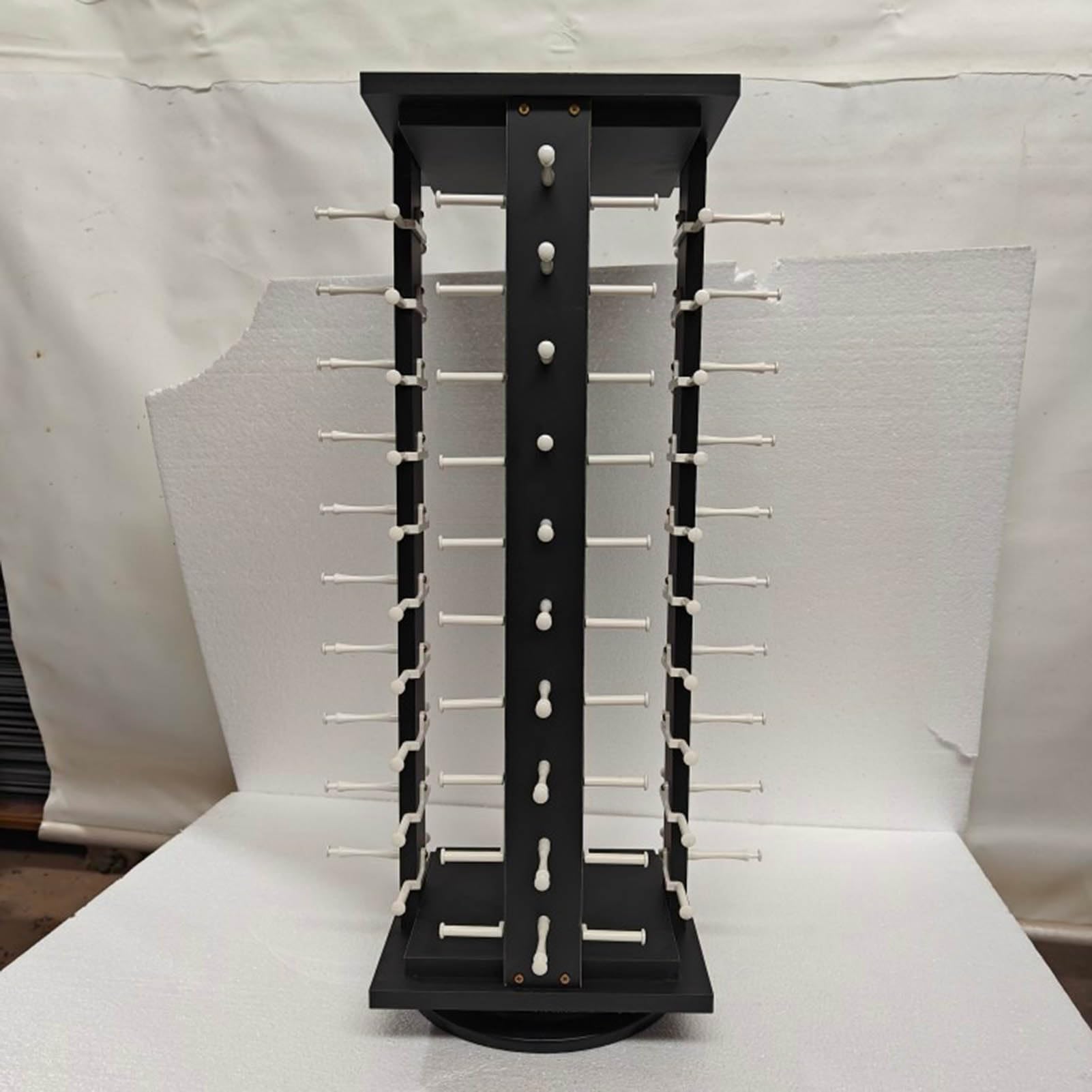 Obrotowy 360° Drewniany Stojak Na Okulary Przeciwsłoneczne, Stojak Na Okulary, 60 Par, 6-stronny Organizer Do Sklepu Detalicznego, Kolekcja Dla Domu I Sklepu Optycznego Black 40 pairs (4 sides)
