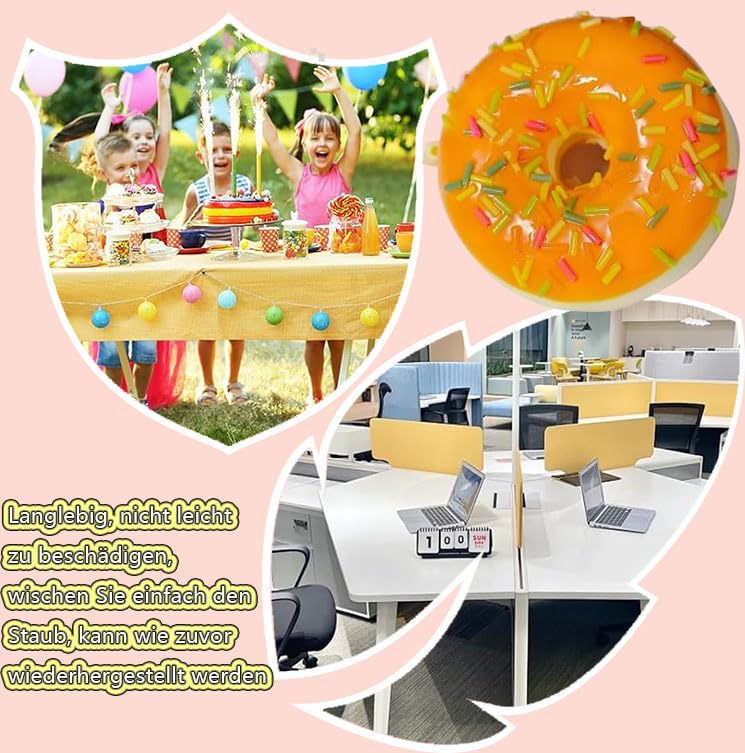 LATRAT 6 Stück Realistische Künstliche Donuts, Künstliche Kuchen Fake Donuts Modell, Simulation Gefälschte Donuts, Kuchenspielzeug, Fotografie Requisiten Heimdekoration