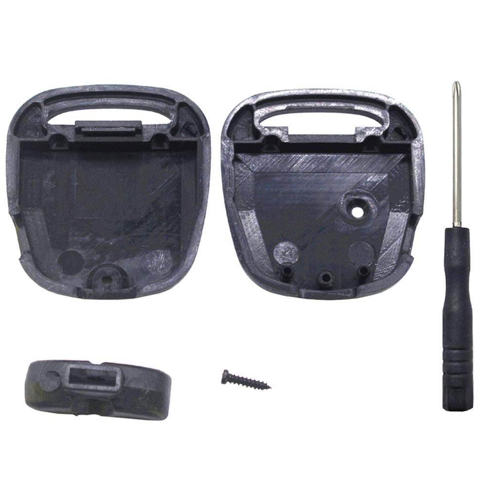 Cutting Not Required -1 Side Button Remote Key Shell Case Cover Replacement Fob Fit For Toyota Carina Celica Corolla Estima Harrier Previa (1 Button Pack 2)