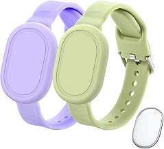 2 Pieces GPS Bands Compatible with Xiaomi Smart Tag Strap, Children's Waterproof and Soft Silicone Wristbands for Xiaomi Smart Tag Bracelet (Main Unit Not Included)