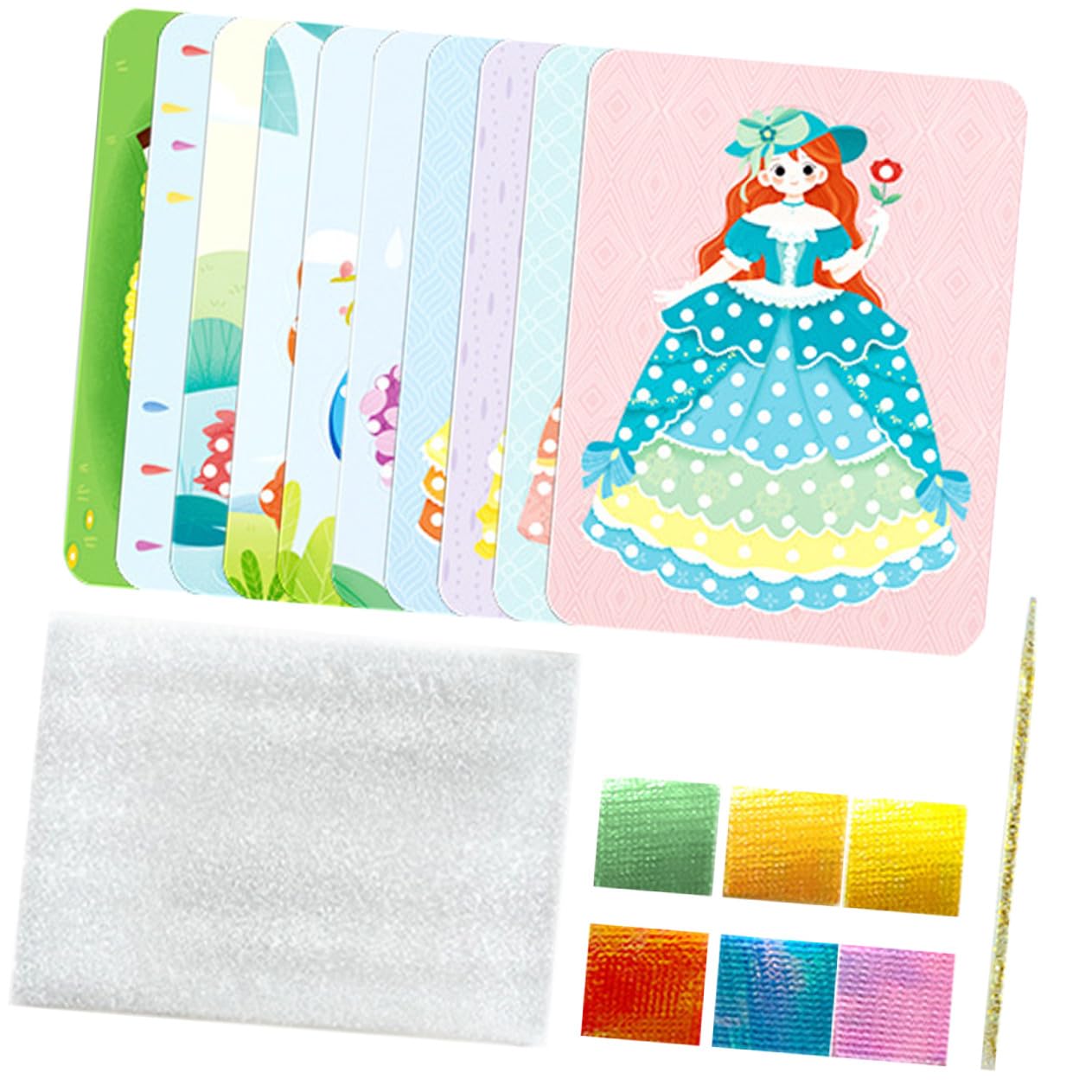 FONDOTIN Kit Puntura Artistica per Ragazzo Ragazza, Set Fai da Te 1 Pezzo | Tessuto in Cotone Perlato, Plastico Leggero, Uso Manuale per Attività Creative