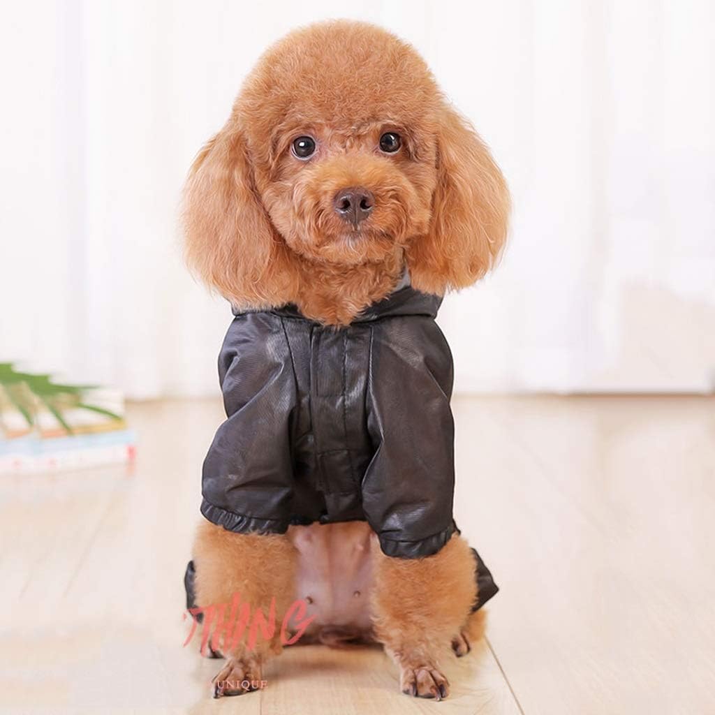 Pet Dog Raincoat Teddy/Small Dog Rain Poncho Waterproof Pet Umbrella Waterproof Full Cover Rain Poncho Lightweight Breathable Rain Jacket Raincoat (Color : Black Size : S) (Black 5XL)