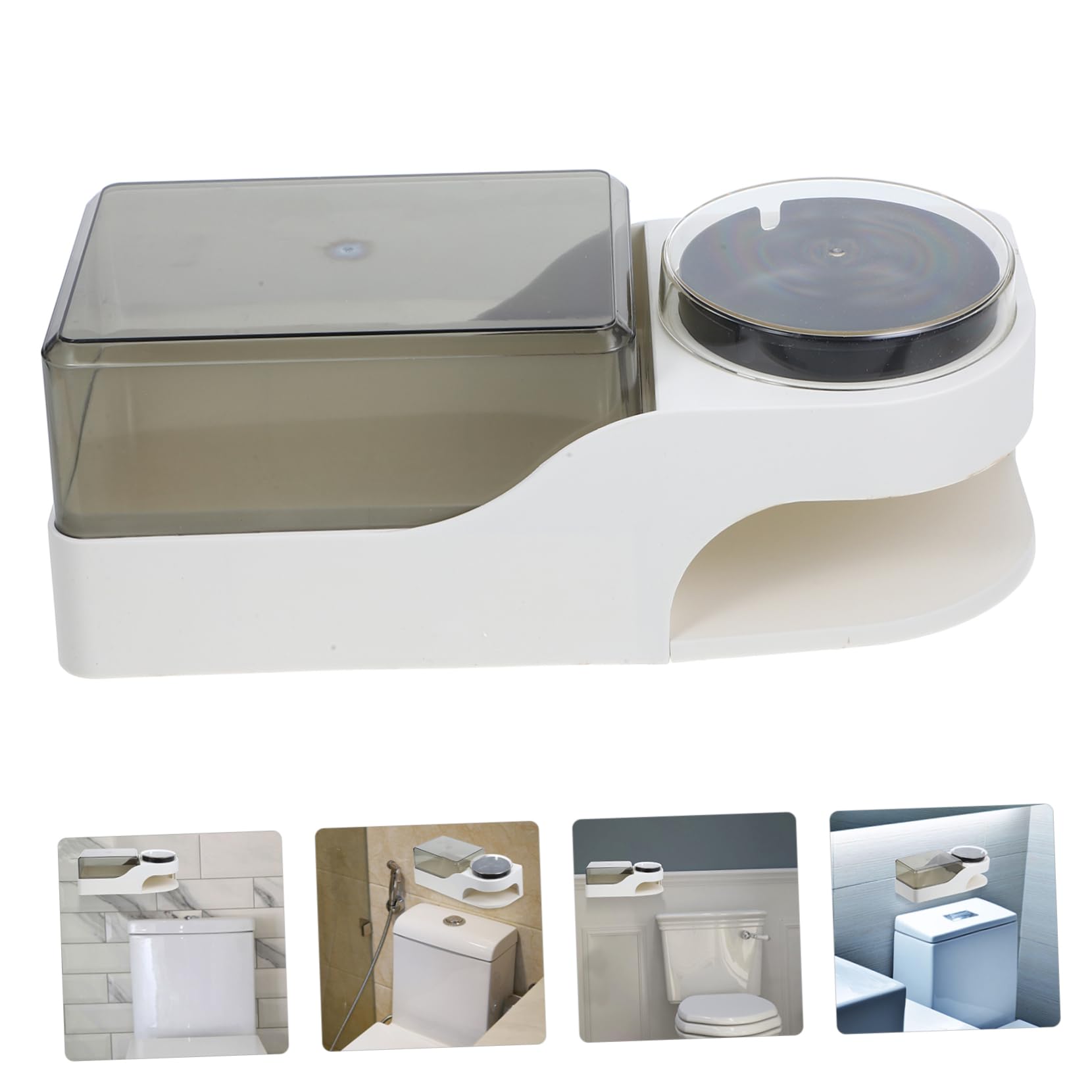 Toilettenpapierhalter Für Badezimmer Wandmontage Ohne Bohren Mit Taschentuchbox Und Aschenbecher Organizer Für Feuchttücher Und Kleine Accessoires
