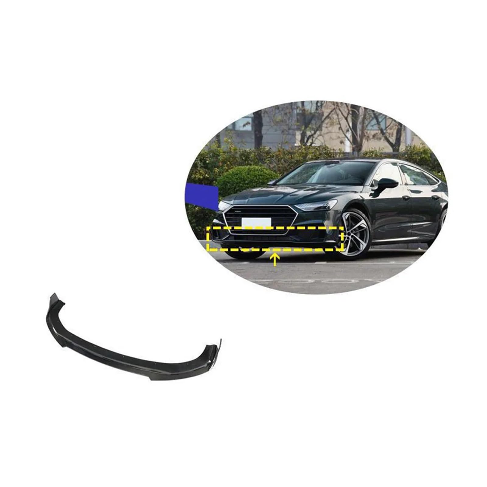 Przedni zderzak kompatybilny z Audi A7 S-LINE S7 2019-2023, A7 S-LINE S7 Carbon Fiber Lip Splitter