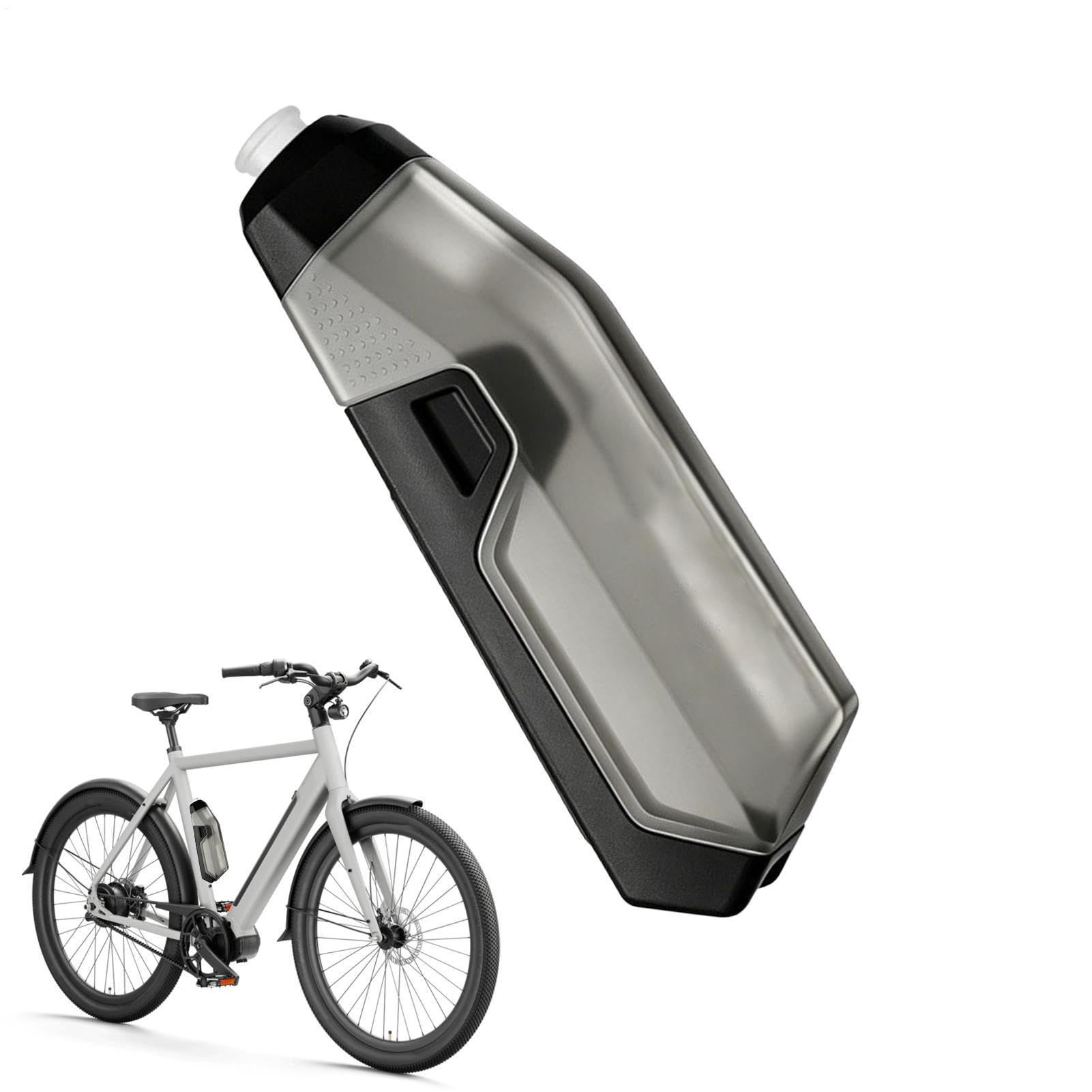 Wasserflasche für Fahrrad, 610 ml, universeller Silikon-Ausgießer mit