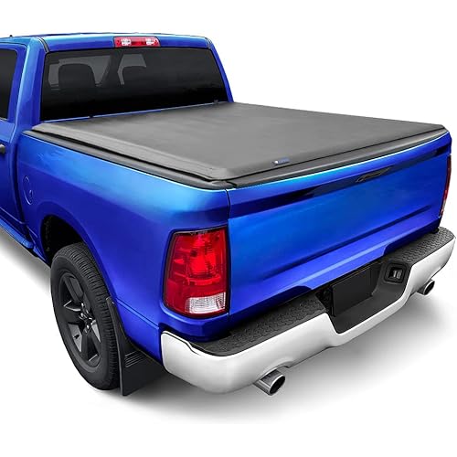 Tyger Auto T1 Soft Roll-up Truck Bed Tonneau Cover Compatible with 2002-2018 Dodge Ram 1500; 2003-2023 2500 3500; 2019-2023 Classic | 8' (96") Bed | TG-BC1D9015