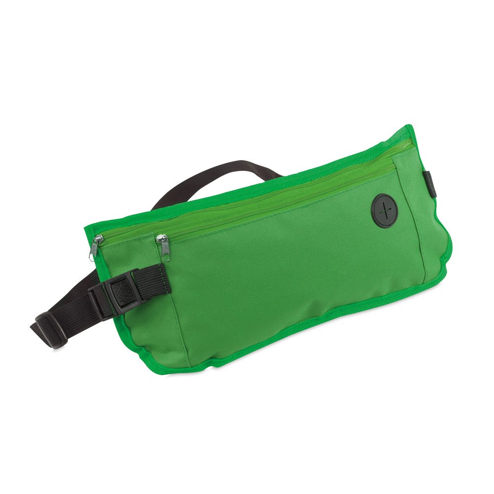 eBuyGB Hidden/Discreet Zipped Money Waist Belt for Travel Bum Bag Passport Wallet, 34 cm, Green