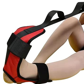 myddiction Yoga Stretching Strap Calf Leg Stretcher Tendonitis Band for Exercise Red