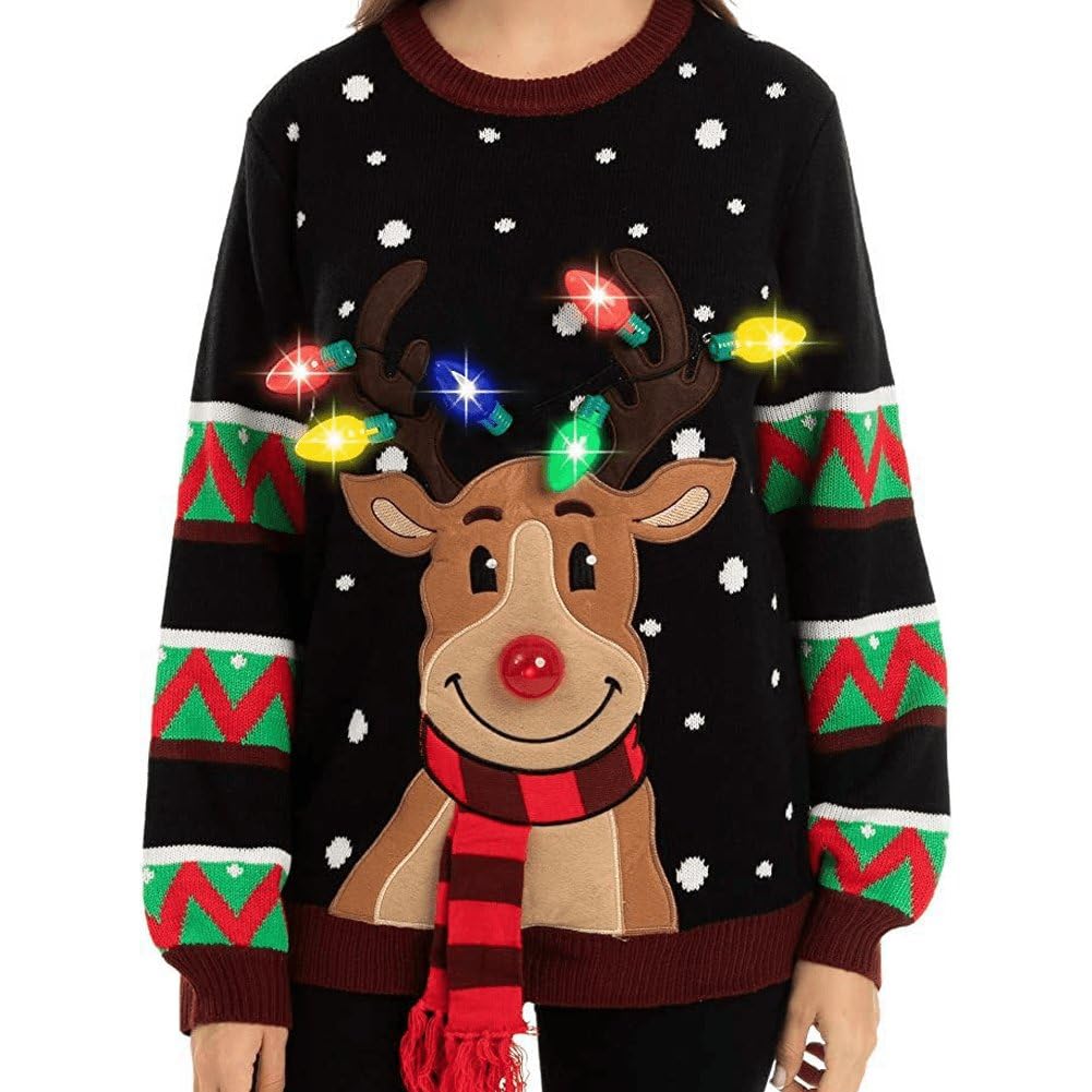 Jersey navideño de reno animado para regalar en fiestas