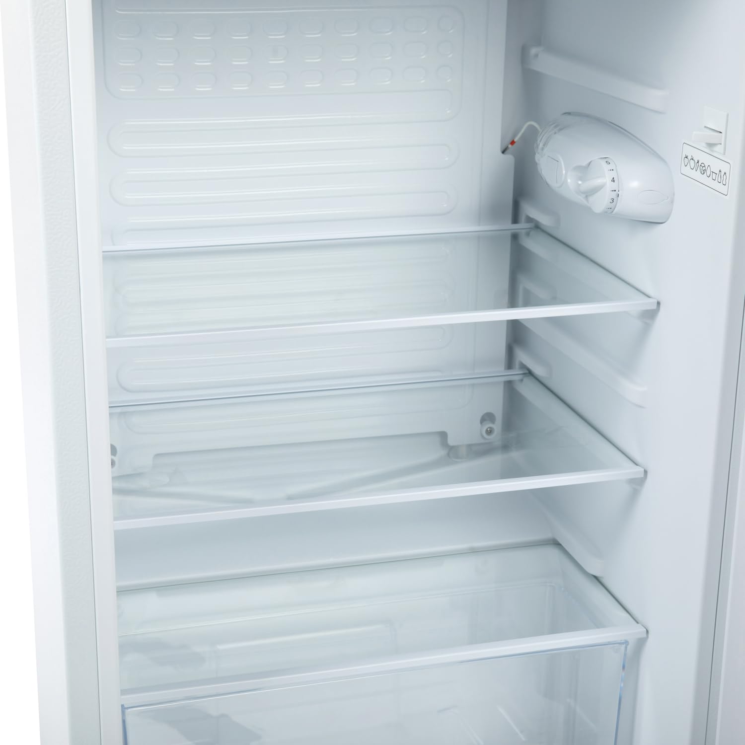 Willow W48UCLW 94L Small Under Counter Fridge with Recessed Handle, Adjustable Thermostat, Reversible Door, Interior Light - White — view 6