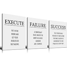 LANIFANT 3 Piece Motivational Poster Execute Faliure Success Quotes Wall Decor Office Decor Inspirational Wall Art Positive Affirmations Wall Decor for Home Office Classroom Decor 16Wx24Hx3PCS