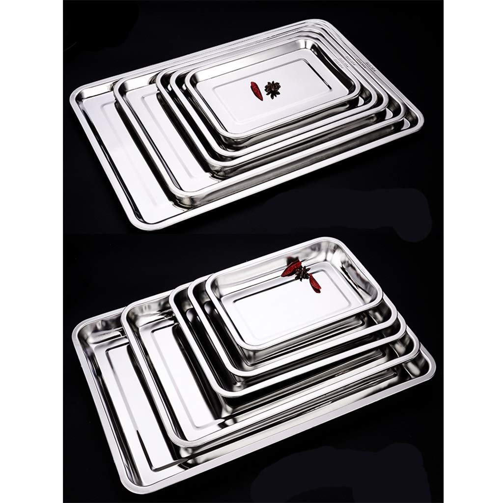 ZHANGXIAO Plato De Hornear, Acero Inoxidable 304 Bandeja Plato De Barbacoa Espesar No Pegajoso Fácil De Limpiar (tamaño : 60×40×2cm)