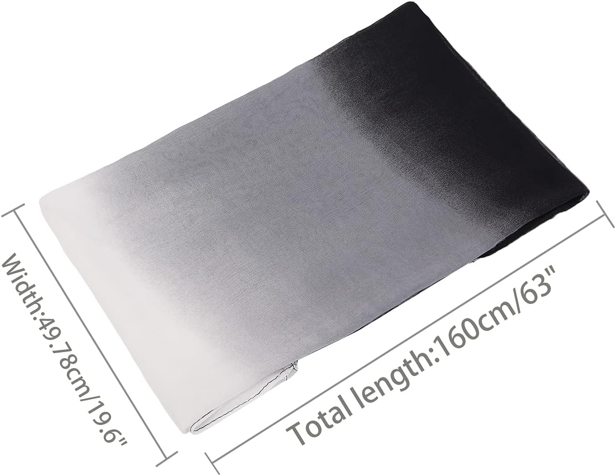 uxcell Long Chiffon Lightweight Sheer Wedding Scarf Silky Gradient Color Party Shawl Spring Summer Beach Wrap for Women - Image 5