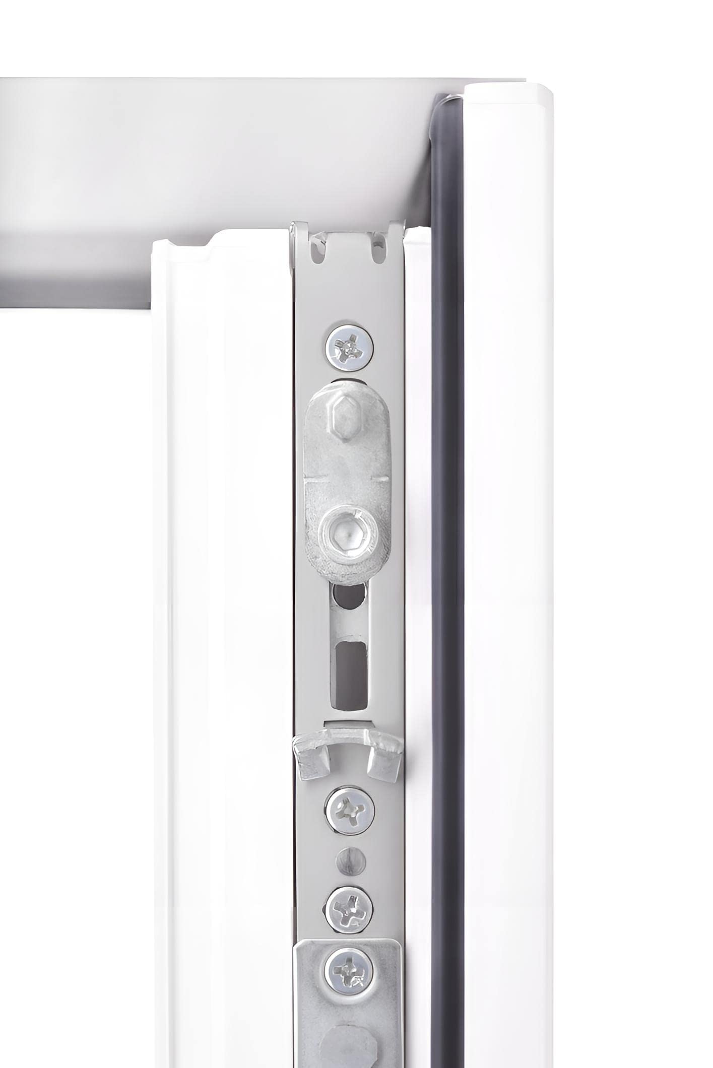 Finestra In PVC Bianca 40x50 Cm - Vetrocamera, Apertura Girevole Destra Per Cantina/Garage