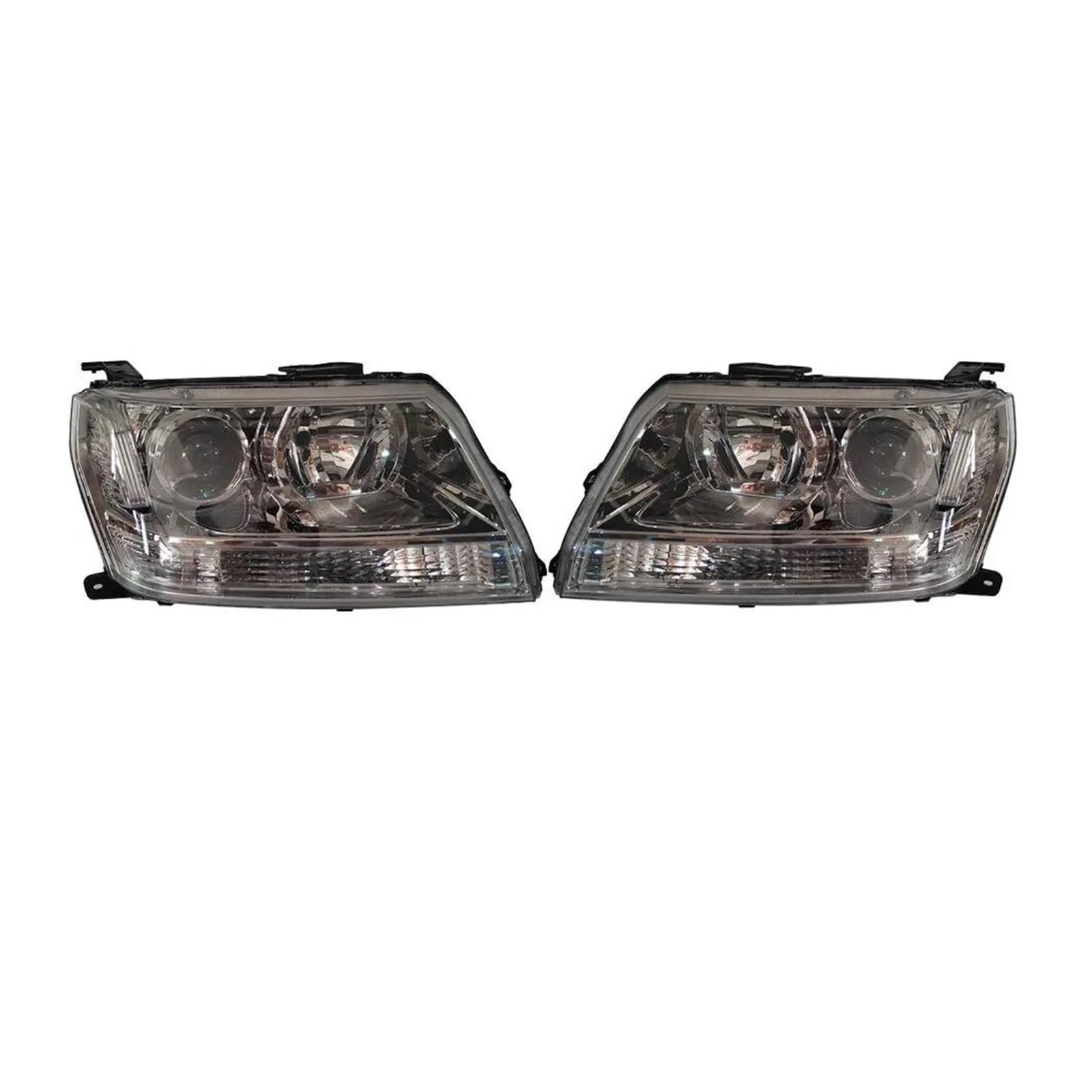 Car Headlight Assemblies Car Crystal Headlight For Suzuki For Grand For Vitara For Escudo 2005-2008 Automobile Headlamp 2005-2015 35120-65J10 35320-65J10 Headlights(أبيض)
