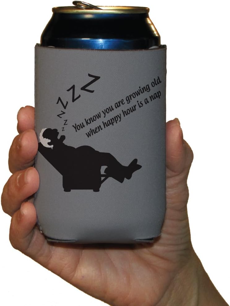 VictoryStore Can and Beverage Coolers - Birthday Party Over the Hill, Set of 6 Different Designs