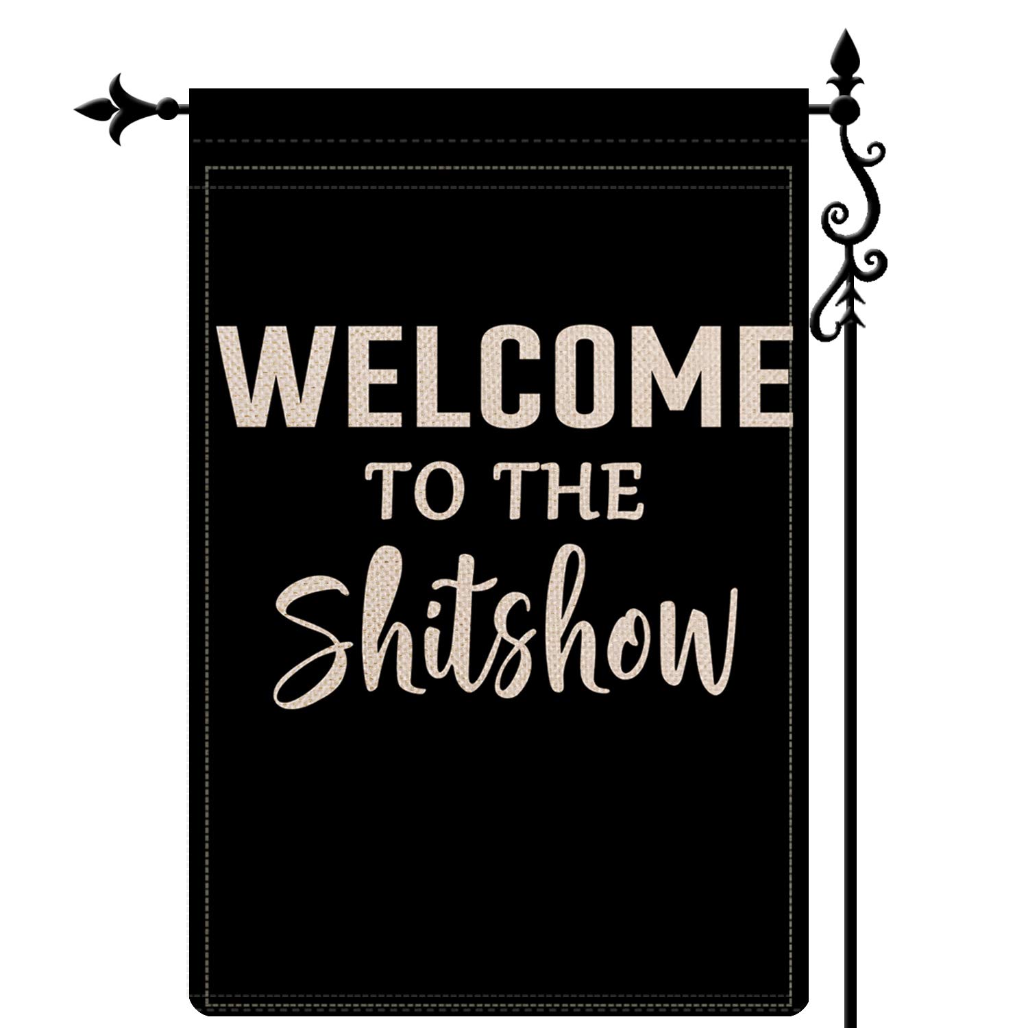 Coskaka Welcome to The Shitshow Double Sided Garden Flag 12.5 x 18Inch Decorative House Flag for Outdoor Frontdoor