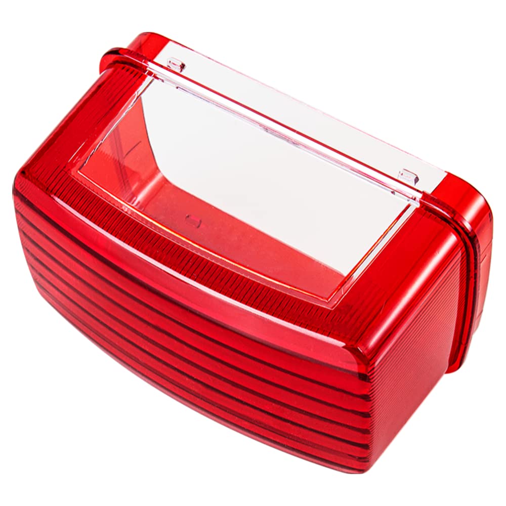 Tail Light Lens Compatible with 2002+ Yamaha Grizzly, Big Bear, Bruin, Kodiak, Wolverine Tail Light Cover Housing OEM Replacement # 5KM-8472C-10-00（Red）