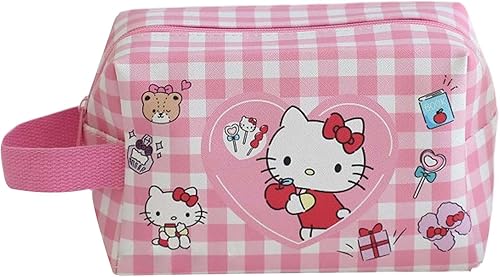 XFXATRJ Bolsa de cosméticos de viaje, bolsa impermeable de gran capacidad para cosméticos de dibujos animados, bolsa de maquillaje con cremallera,