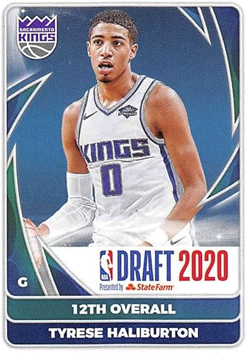 2020-21 Panini Stickers #96 Tyrese Haliburton / 12th Overall Rookie Sticker Official NBA Basketball Album Sticker Measuring 2.75 inch tall X 2