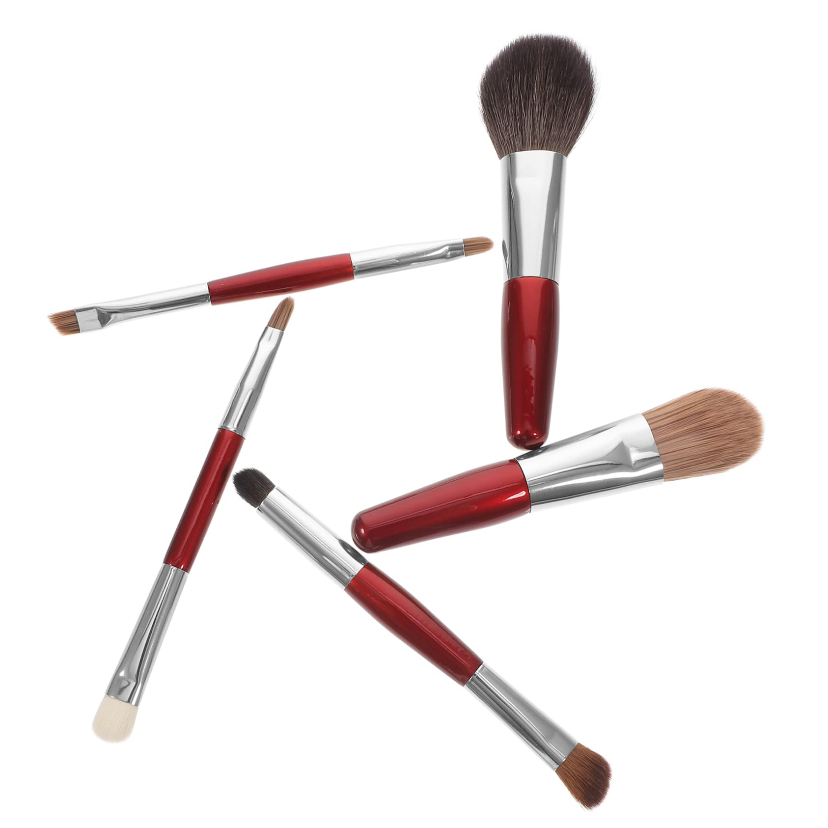 FRCOLOR 2sets Pennelli Da Trucco Portatili Per Polvere Libera e Blush Con Custodia Da Viaggio Strumenti Di Bellezza Per Donne e Ragazze