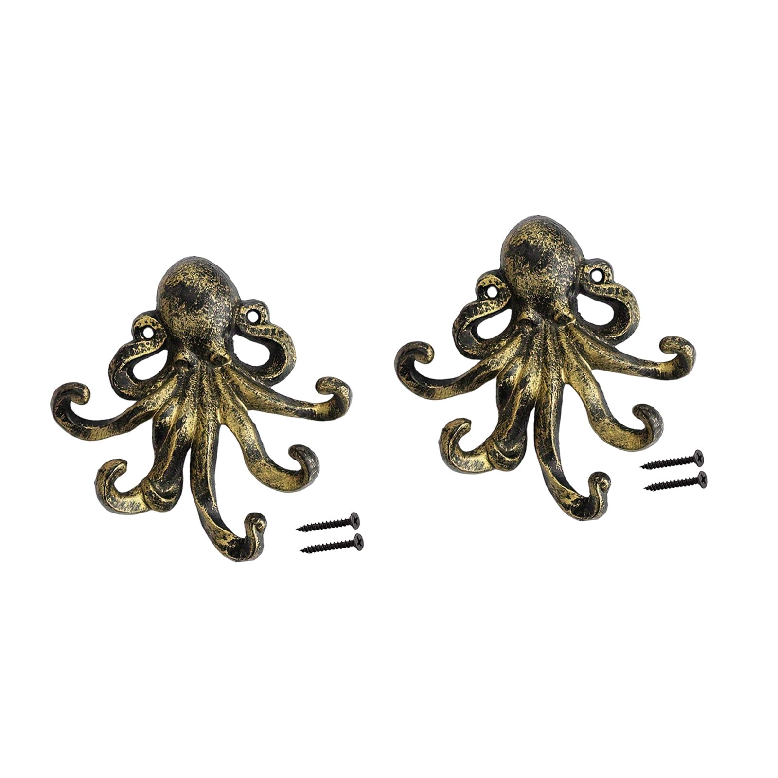 Elnwnnkc C Elnwnnk Artisti Cast Iron Octopuses Hook With Multiple Hangings Points Artisti House Accessory Great For Home Or Party Decor Entryway Storage