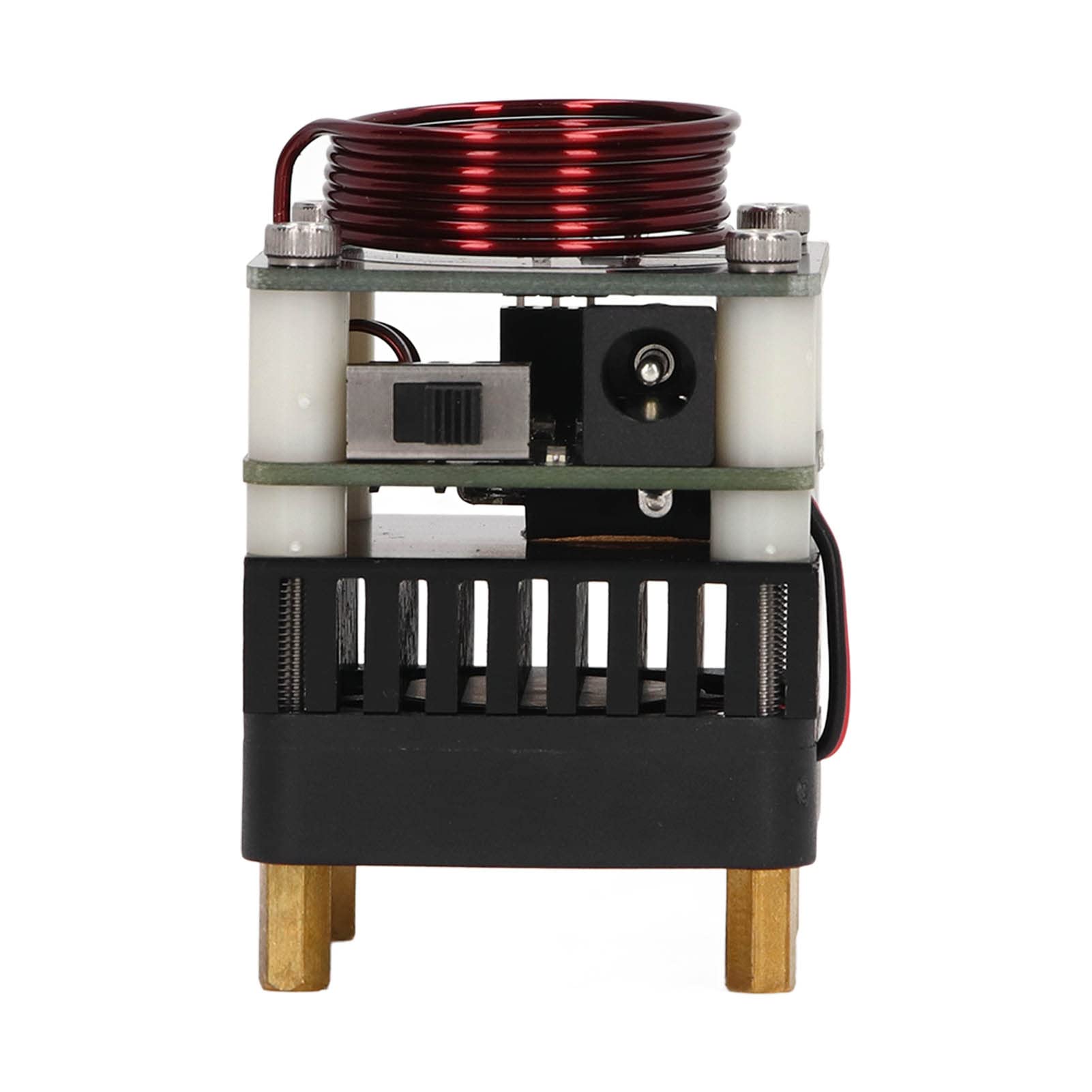 Cryfokt Kit de Bobina de de Alta Frecuencia, 15 MHz 48 V CC, Juego de Bobina Experimental con Ventilador de Refrigeración, BobinaDe Encendido Durader (Enchufe Europeo AC100-240V)