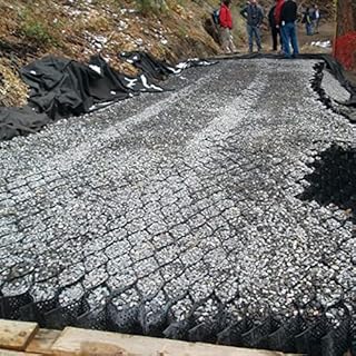Grilles d'allée robustes – Système de grille géo pour gravier, sable et pierre – Pavés paysagers perméables pour chemins de randonnée – Tailles : 0,9 m à 10,1 m de large