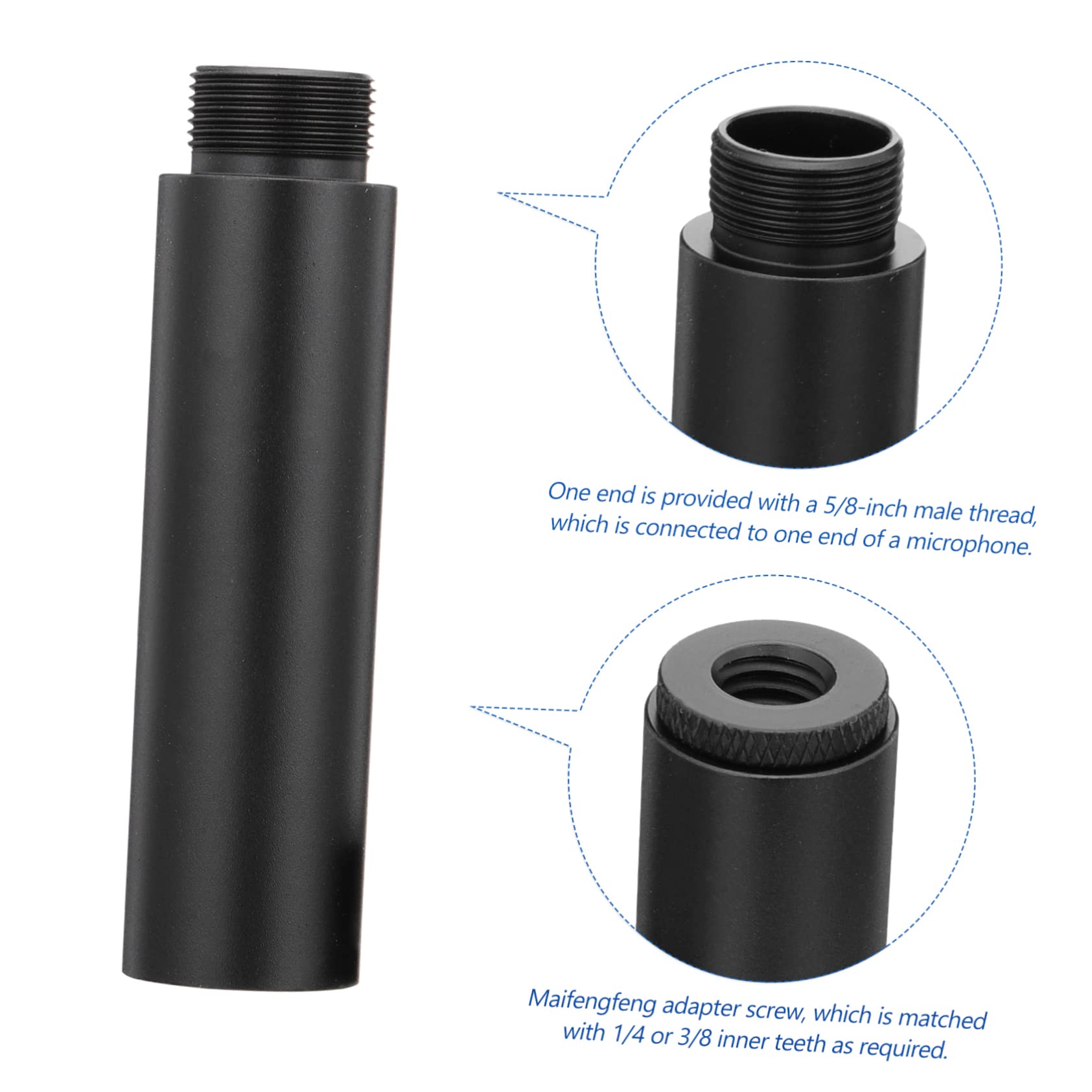 VICASKY Mic Extension Aluminum Alloy Mounting for Shock Mount Arm Stand Durable Extension for Arm Stand Easy Installation Compatible with Microphone Stands Fine