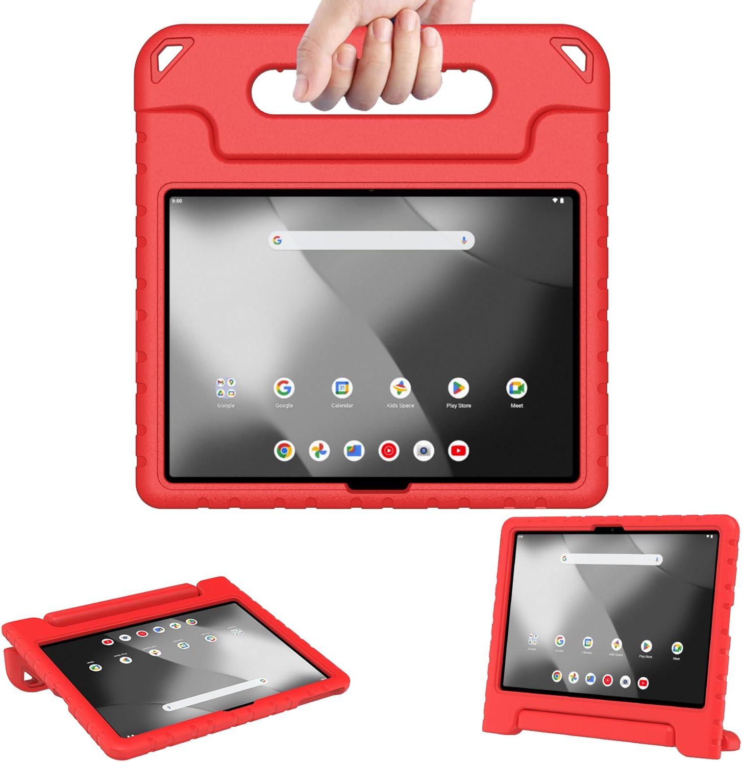 AVAWO Kids Case for onn. 11" Tablet Pro (2024 Model) 4th Generation, Hanle Stand Protective Cover for Walmart Onn 11 Inch Pro Tablet Gen 4 2024 Model (100146660), Red