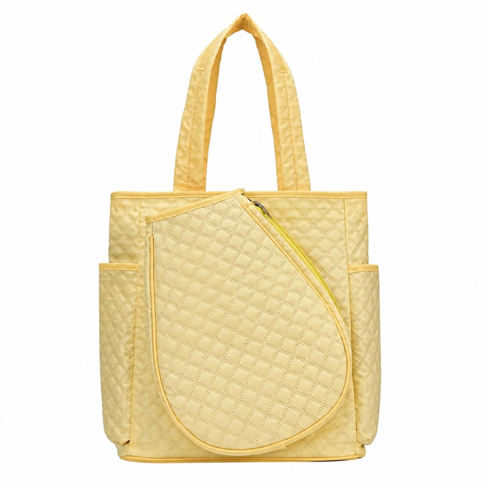 Borsone con Funzione Zaino Trapuntato, Giallo, Giallo, 36-55L | Grande Capacità 36-55L, Borsa Sportiva, per , Atleti, Studenti