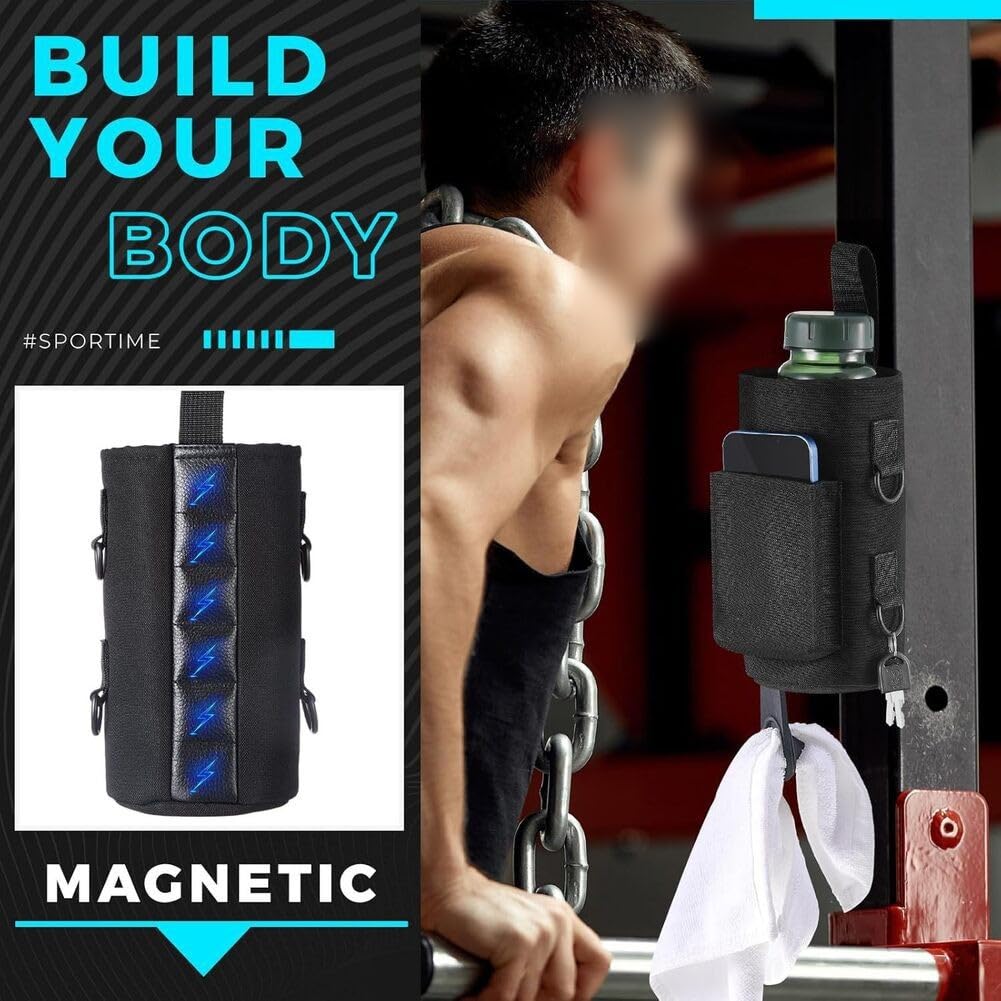 Borsa Magnetica Multiuso Da Palestra E Viaggio – Tracolla Con Porta Bottiglia, Tasche Magnetiche Per Telefono E Accesso Rapido