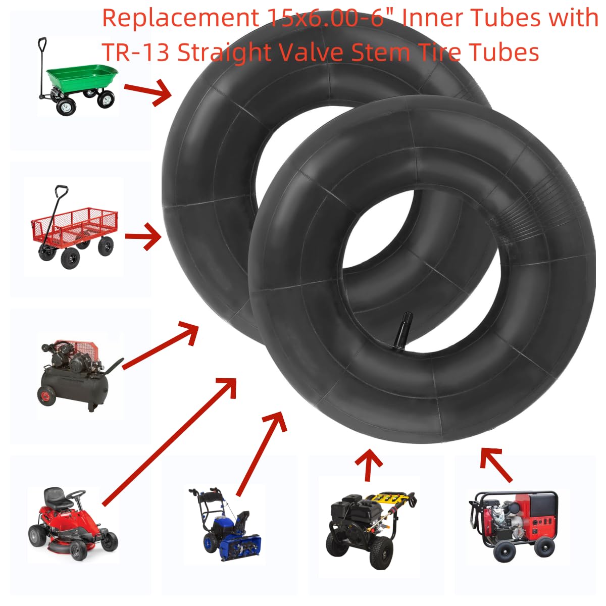 Valve Stem 15 X Inner Tube Lawn Mower Tires Pack Inner Tube With TR-13