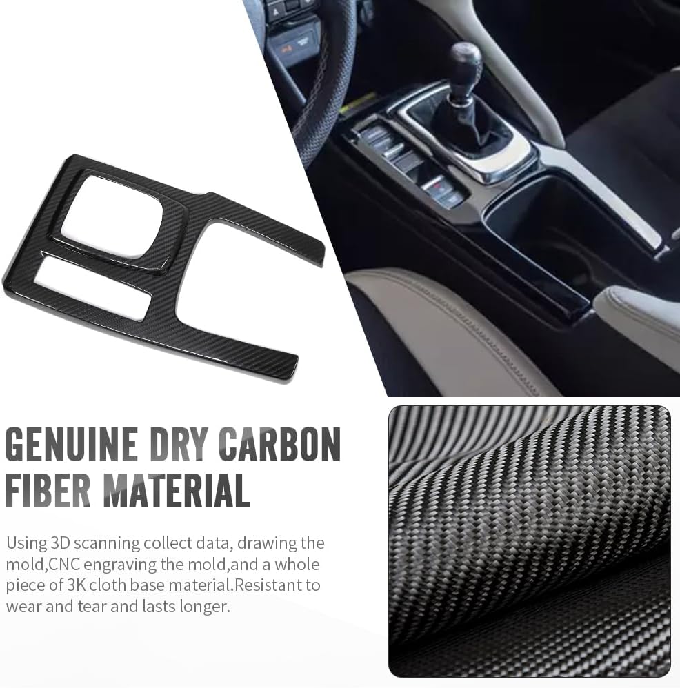 Dry Carbon Fiber Center Consoles Gear Shift Panel for Acura Integra A-Spec Type S 2022 2023 2024 (MT Whole Glossy)