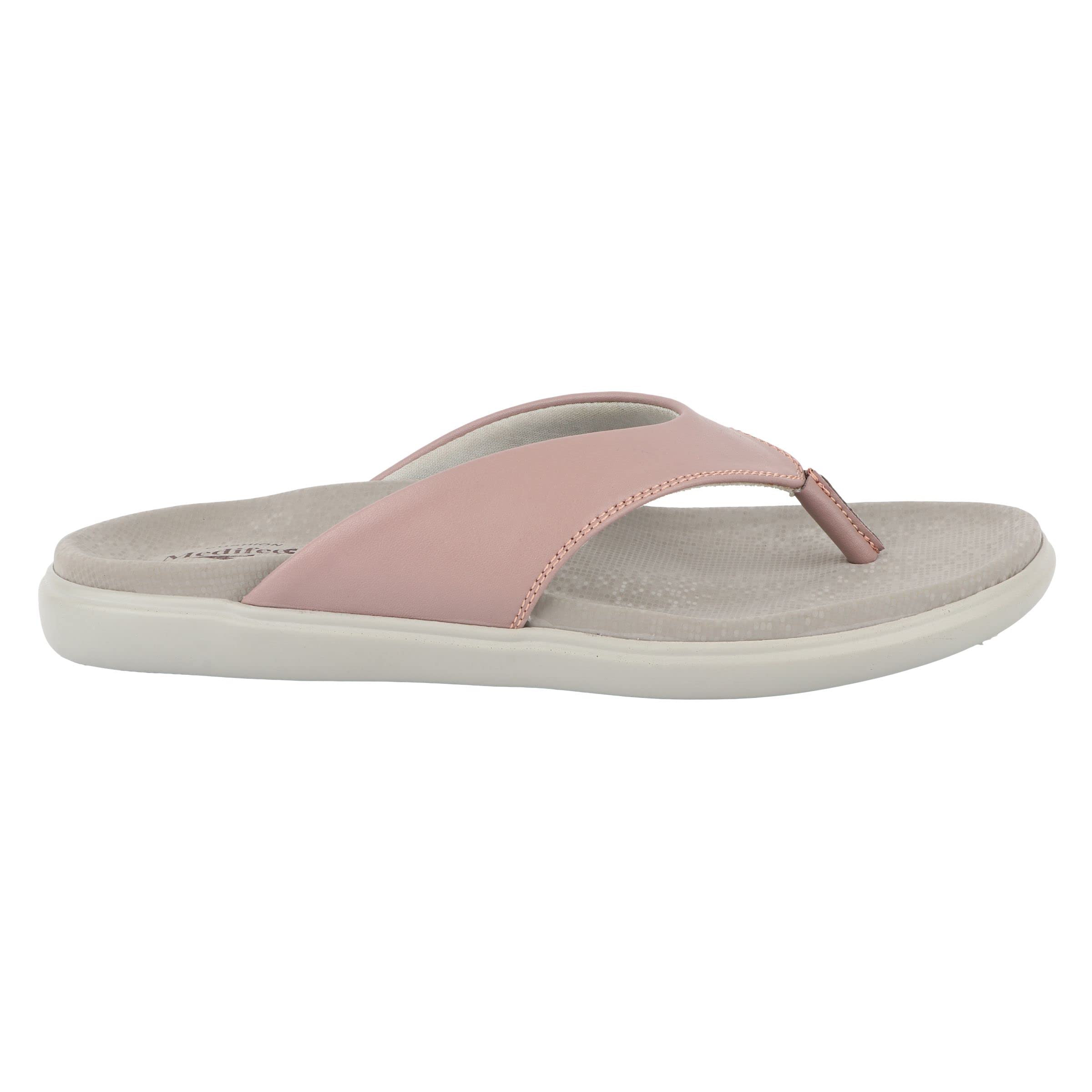 medifeet Women's Leather Thong Slippers-picture-47