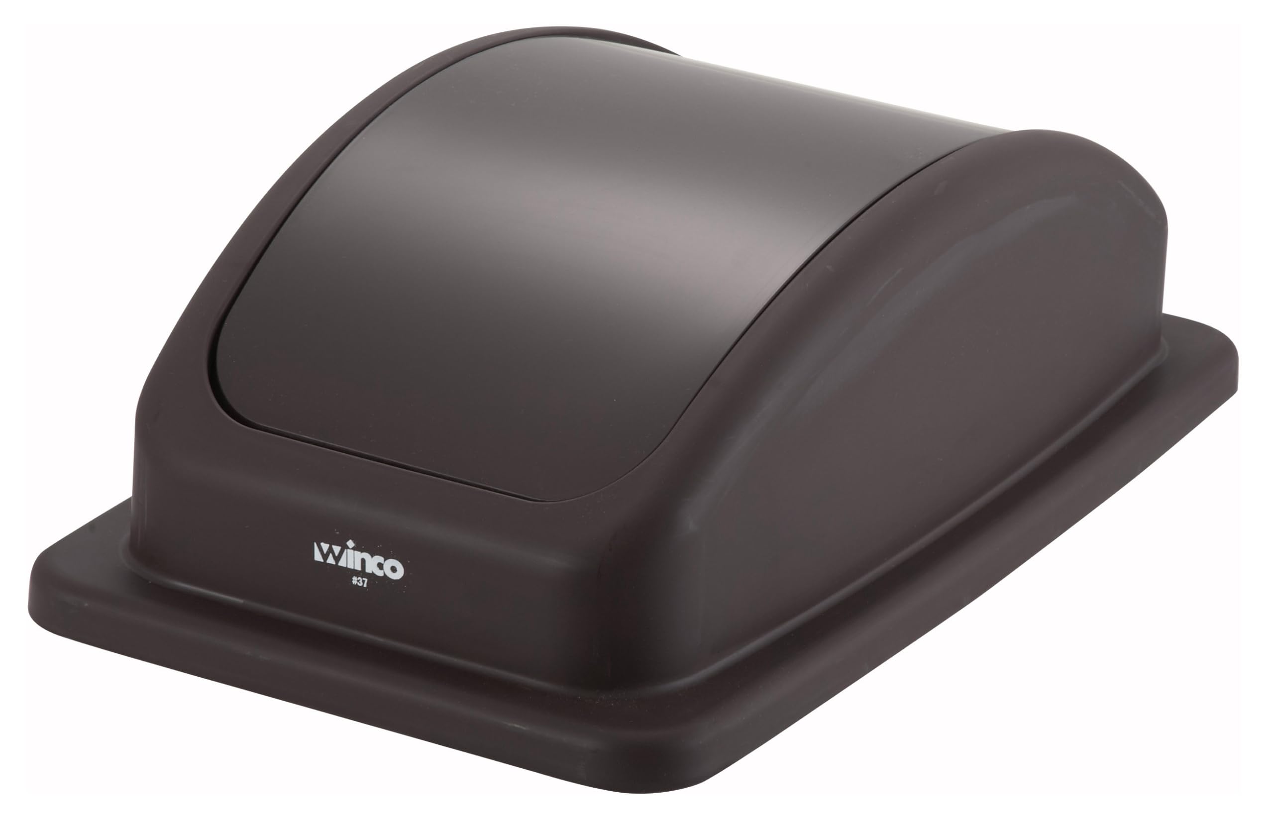 WincoCover for PTC-23B, Medium, Brown, Plastic, Manual-Lift, Trash Can