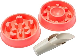 Slow Feeder Dog Bowls, Non Slip Puzzle Bowl- Anti-Gulping Pet Slower Food Feeding Dishes - Interactive Bloat Stop Dog Bowl...
