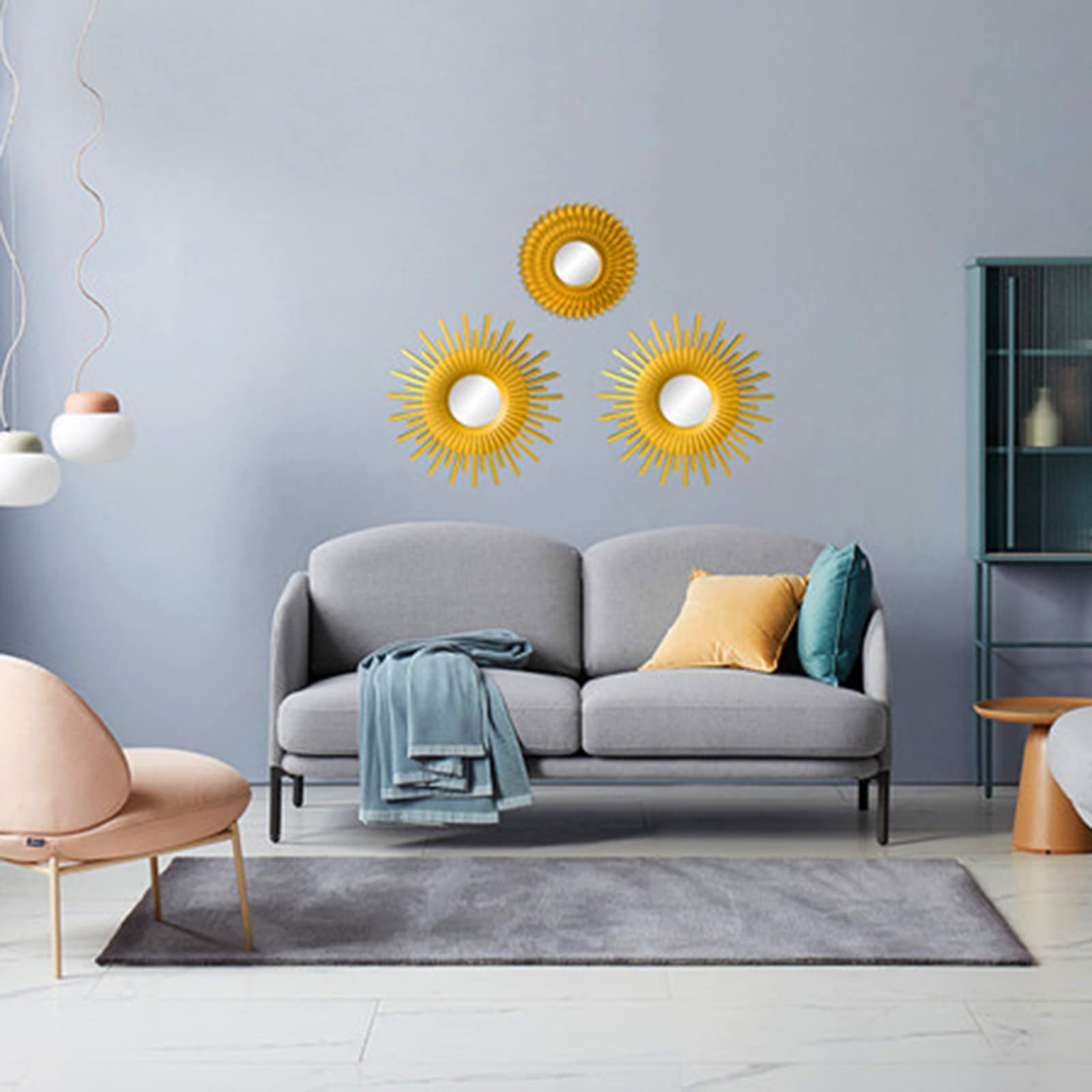 Oro Per Decorazione Della Parete Set Di 3 Appeso Ornamento Forniture Di