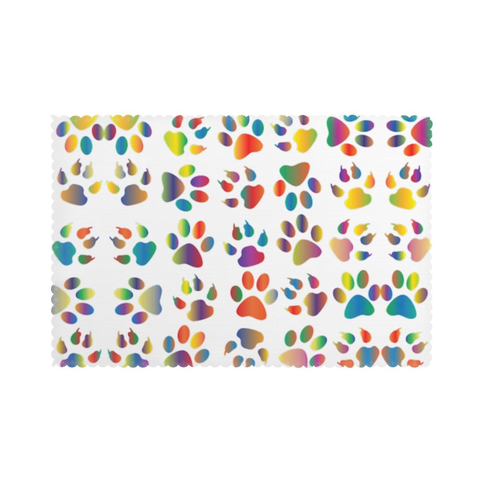 Lot de 6 sets de table lavables pour protéger des taches et chaleur