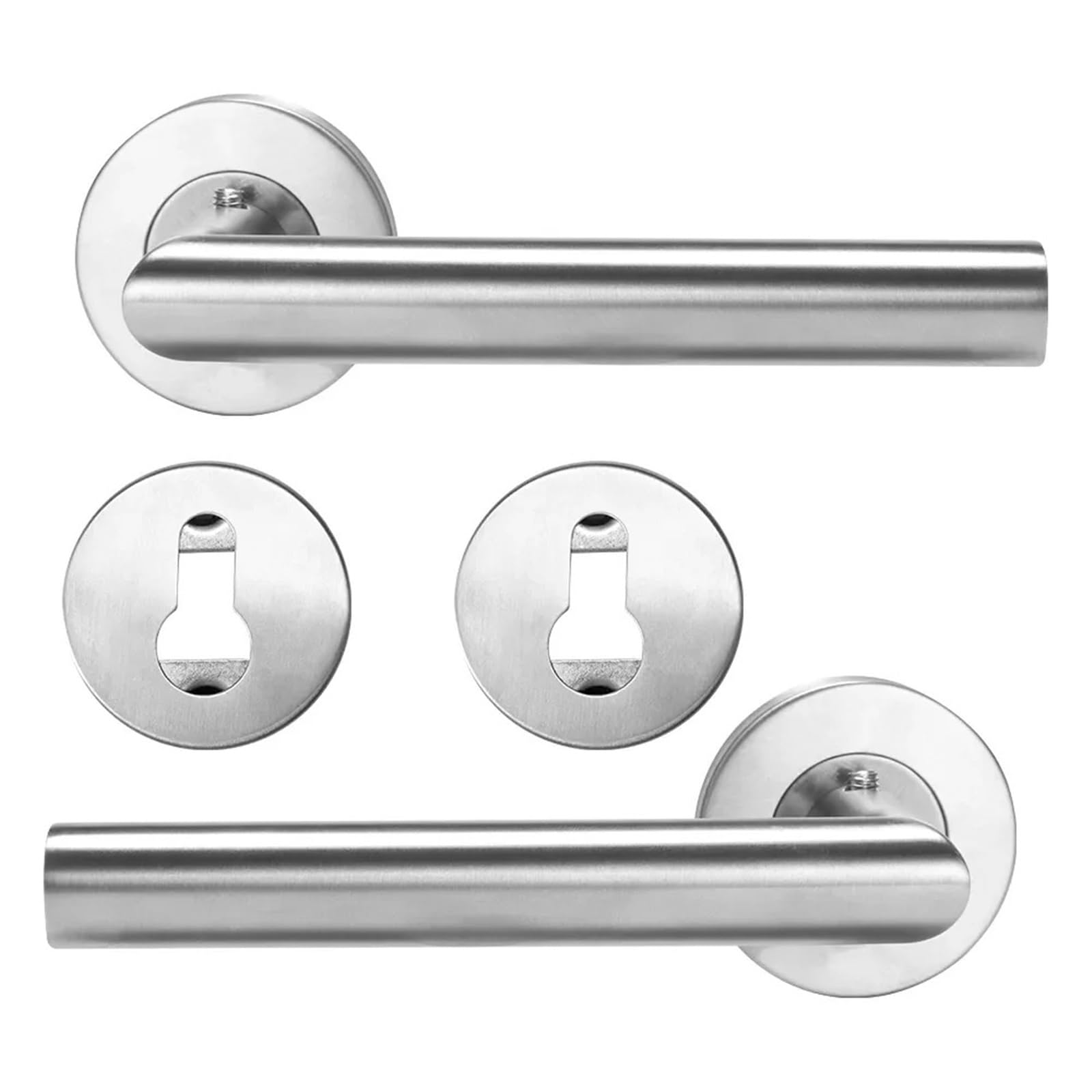 Ensemble poignée de porte acier inoxydable durable pour une finition élégante de maison