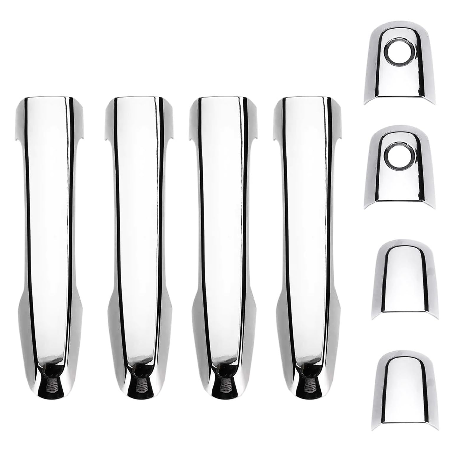 Drezzo Car Exterior Door Handle 8Pcs for Mitsubishi L200 for Triton for Pickup 2006-2014 Chrome Door Handle Cover Trim