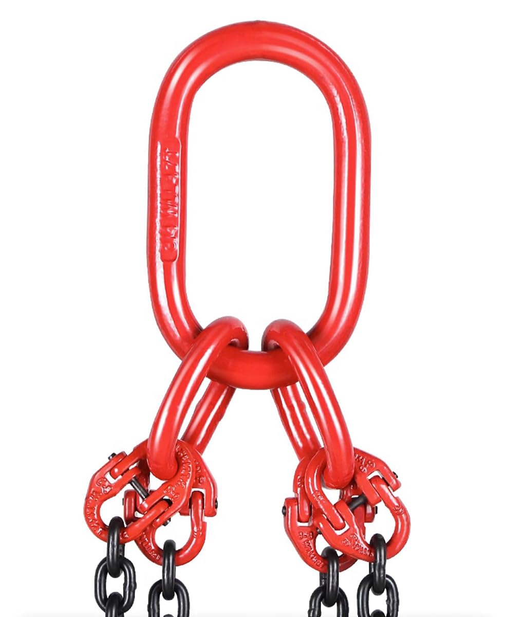 Lifting Chain Chains Chain Sling For Lifting Steel, Maximum Load 2 Ton Chain  Slings L 1 3 5 7 14 Feet For Engine Hoist, 4 Way Lifting Chain With Locking  Hooks(Load 2 Ton L Block And Tackle, image size:987x1200