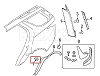 Vista 6 de Rexka 15 piezas de clip de moldeo de arco de rueda LR082683 para Land Rover - Multiusos - parachoques Fender Ledge Liftgate Latch Handle Wheel Arch