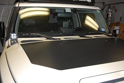 Miniatura 5 de Kit de luz LED de capó delantero de haz de punto de cubo de 12 W con soportes de montaje de acero para Toyota Fj Cruiser 2007-2016