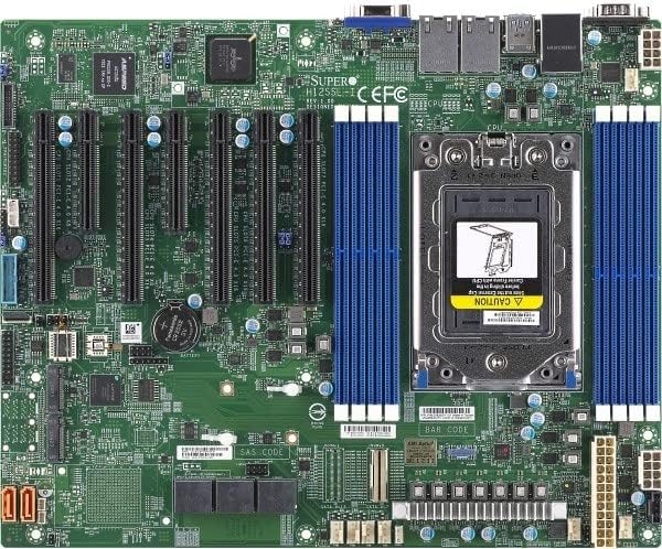 Miniatura 1 de SUPERMICRO MBD-H12SSL-I-B ATX placa base de servidor AMD EPYC 70037002 Procesador serie